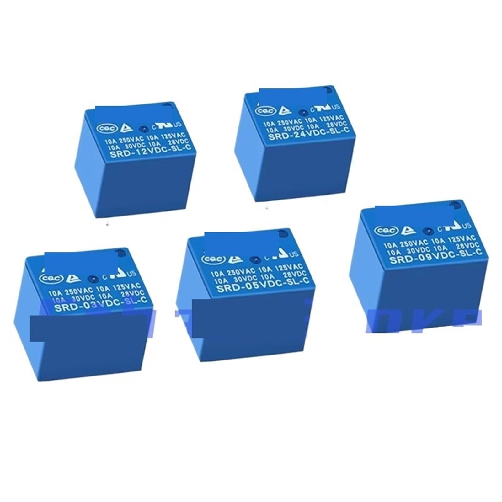 Relais SRD-12VDC-SL-C avec capacité de commutation 10A pour automatisation - Lot de 50