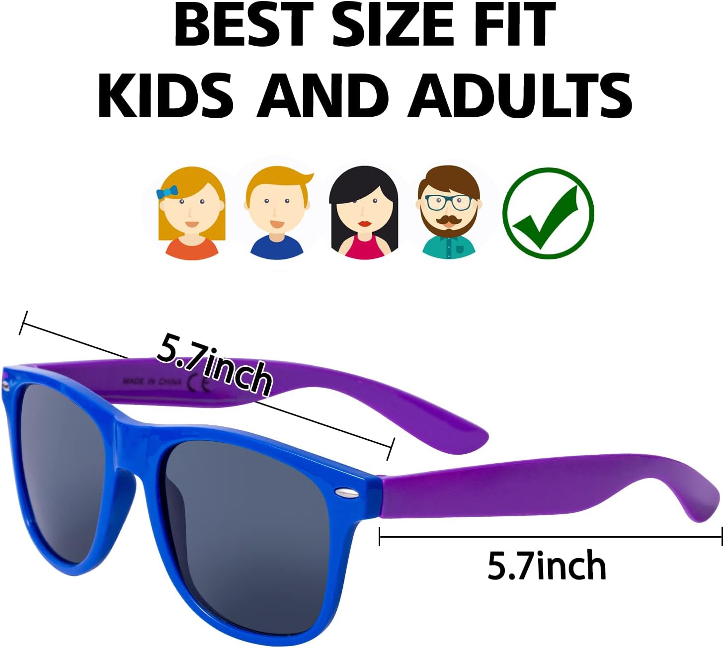 24 Pack 12 Colors Neon Sunglasses Party Favors 80’s Retro Style Sun Glasses for Beach Pool,Carnival,Party Favors,Birthday Party,Bulk Pack Sunglasses for Adults And Kids - Image 3