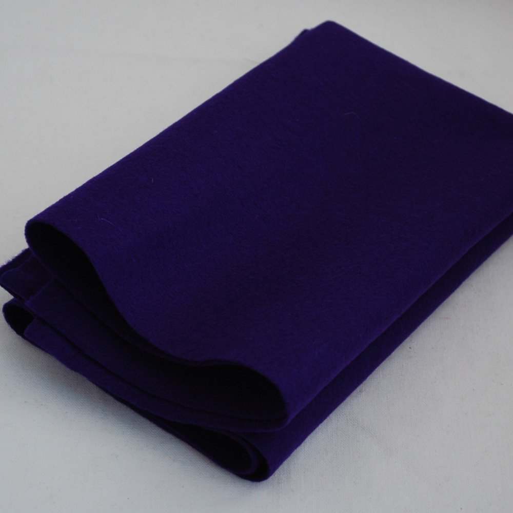 100% Pure Wool Felt Fabric - 1mm Thick - Purple - 40cm x 50cm