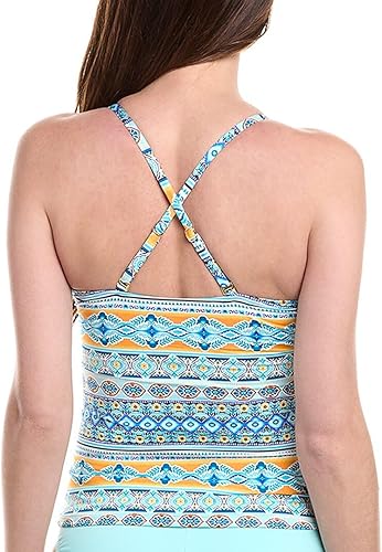 Miniatura 2 de La Blanca Traje de baño tankini con cuello alto y abertura para mujer