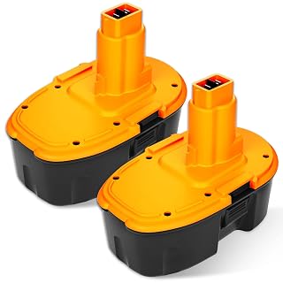 4500mAh DC9096 Battery Replacement for Dewalt 18V XRP Battery Compatible with Dewalt 18 Volt Batteries DC9098 DC9099 DW9096 DW9098 DW9099 DW9095 DE9038 DE9039 DE9095(2-Pack,Yellow) - Amazon product rated Grade A
