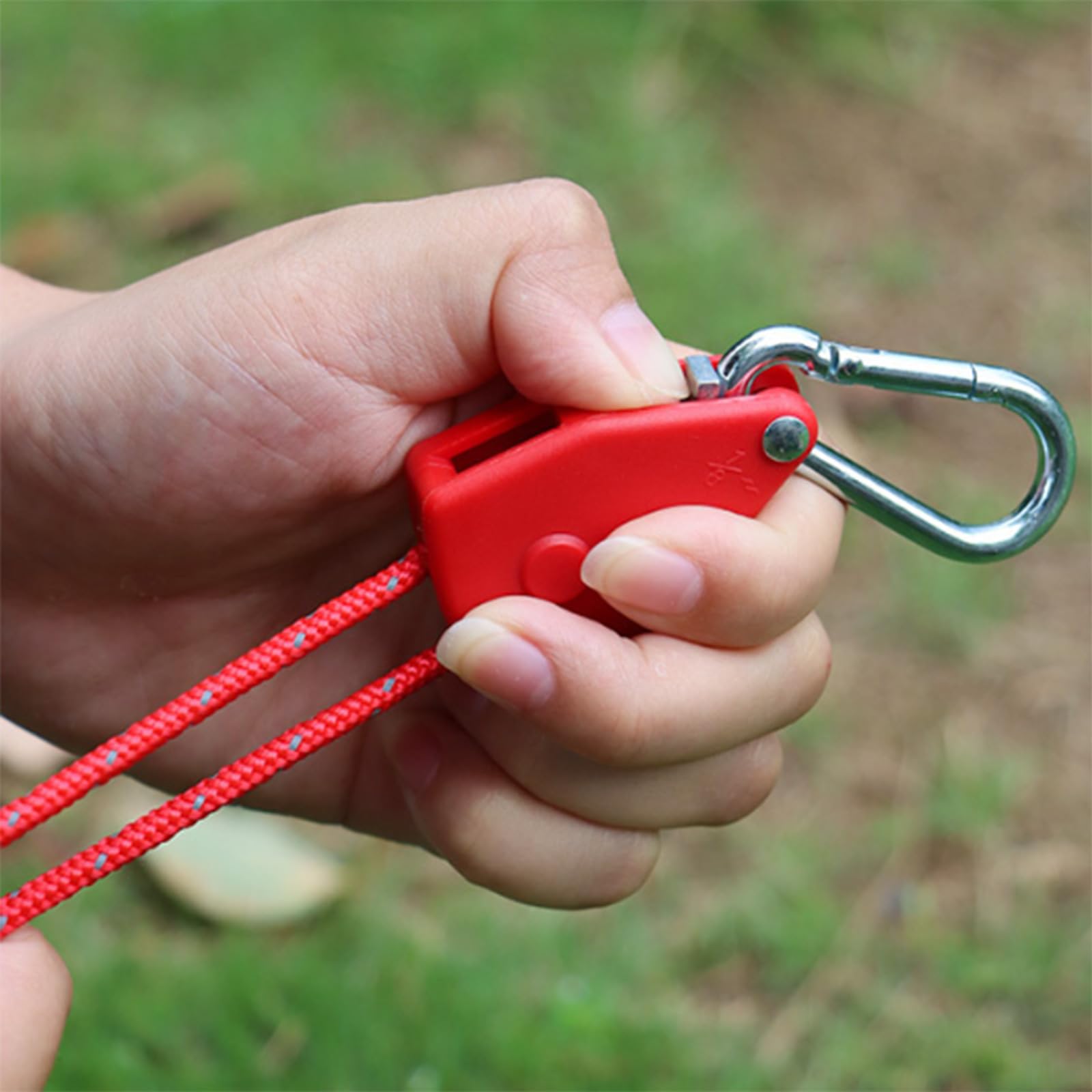 Accesorios de jardinería Aire Ajustados Trinquetes Gancho para Tienda de campaña Polea Perchas de Cuerda Crecer Perchas Ligeras con mosquetón Ajustador de polea Cuerda para Acampar