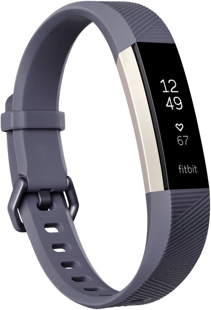 Fitbit Alta HR, Blue/Gray, Small (Renewed)