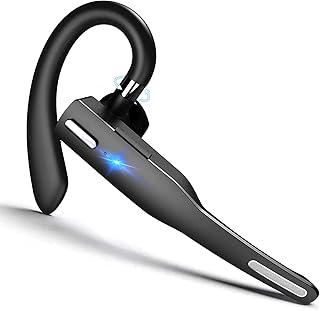 ELECDON Bluetooth Headset Handsfree Wireless Bluetooth Earpiece for Mobile Phone V5.1 Headset with Microphone Noise Cancelling 10H Talking Time Headphone Earphone (Earphone)