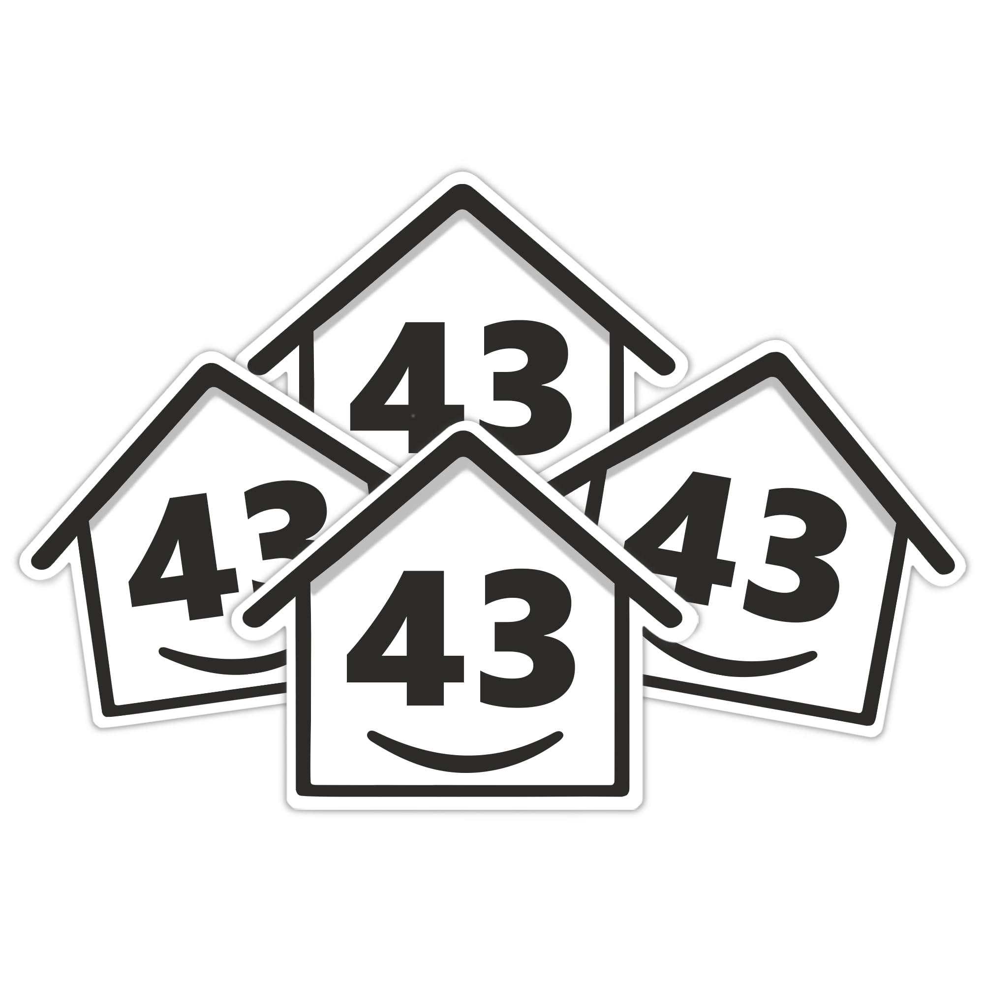 4 x Bin Numbers for Wheelie Bins, 1-99, 15cm ‘Happy House’ Design Dustbin Stickers, Easy Application Stick On Number Stickers - Weatherproof Self Adhesive Vinyl, Black (11) — view 101