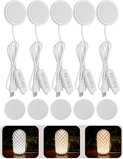 5 Stück 3D-Drucker Lamp Kit 001 für Bambulab 3D Drucker Zubehör Set 3000K-4000K-6400K Einstellbar mit USB 5V 150CM für 3D-Gedruckter Schreibtischlampenfuß Ornamente Dekorationen