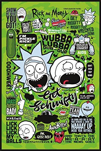 Rick and Morty Quotes Maxi Poster, Paper, Multi-Colour, 61 x 91.5 cm