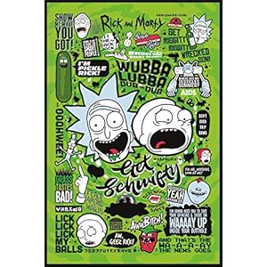 Rick and Morty Quotes Maxi Poster, papier, meerkleurig, 61 x 91,5 cm