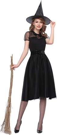 Darling Spellcaster Costume - Adult Sexy Black Wicked Witch Halloween Costumes for Women