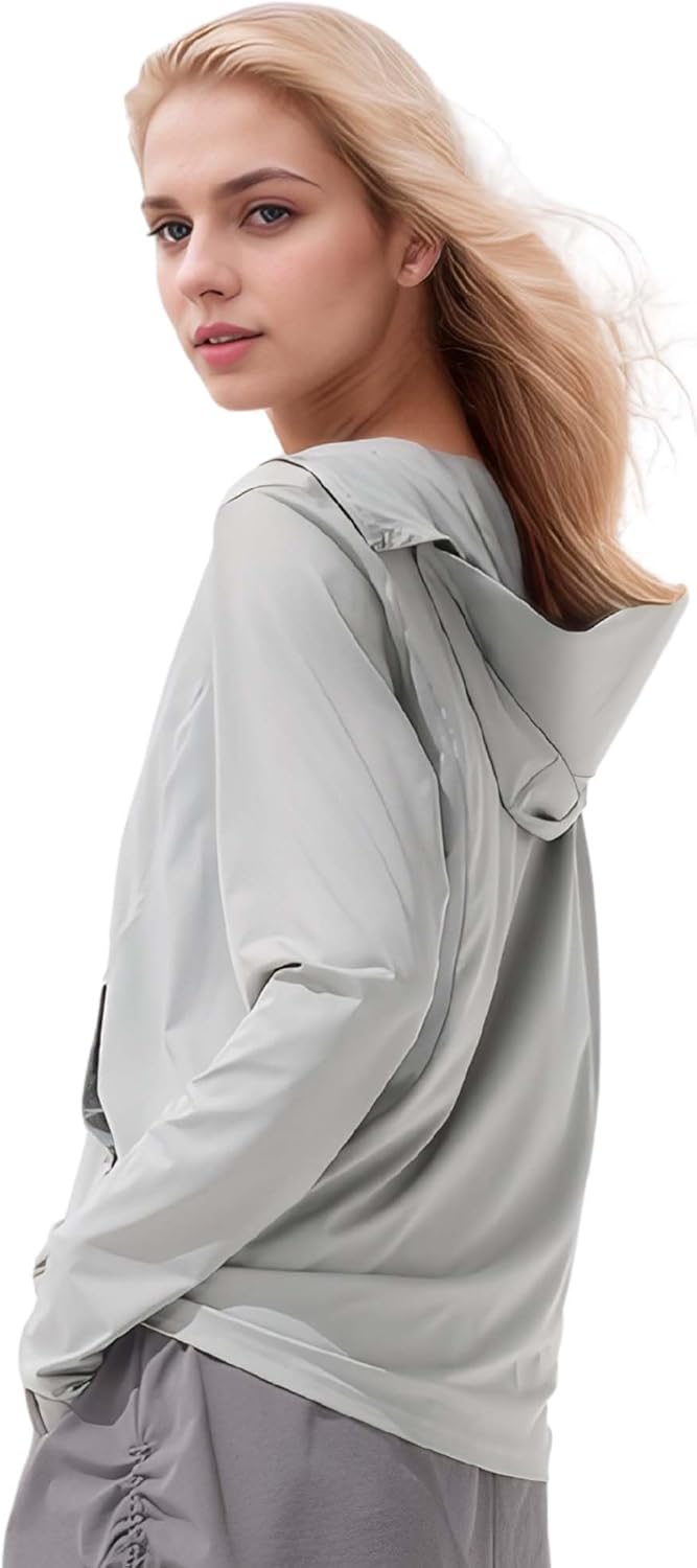 BENEUNDER Cooling Women's UPF 50+ Sun Protection Lightweight Hoodie Jacket Long Sleeve Active Sun Shirts for Outdoor Workout