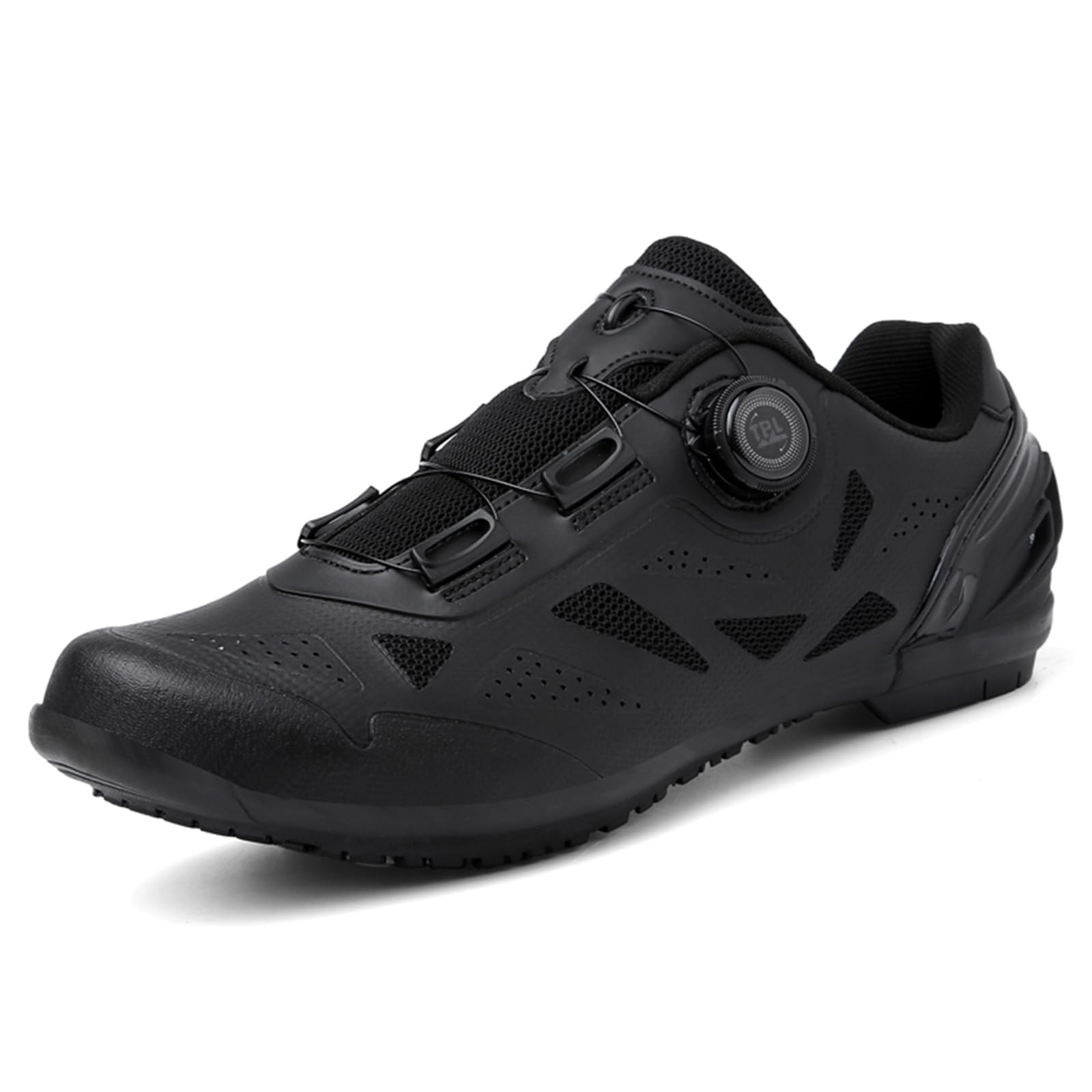 Herren-Radschuhe mit Flacher Gummisohle Straßen- und Mountainbike-Schuhe mit Schnellwechselknopf MTB-Radtrainer