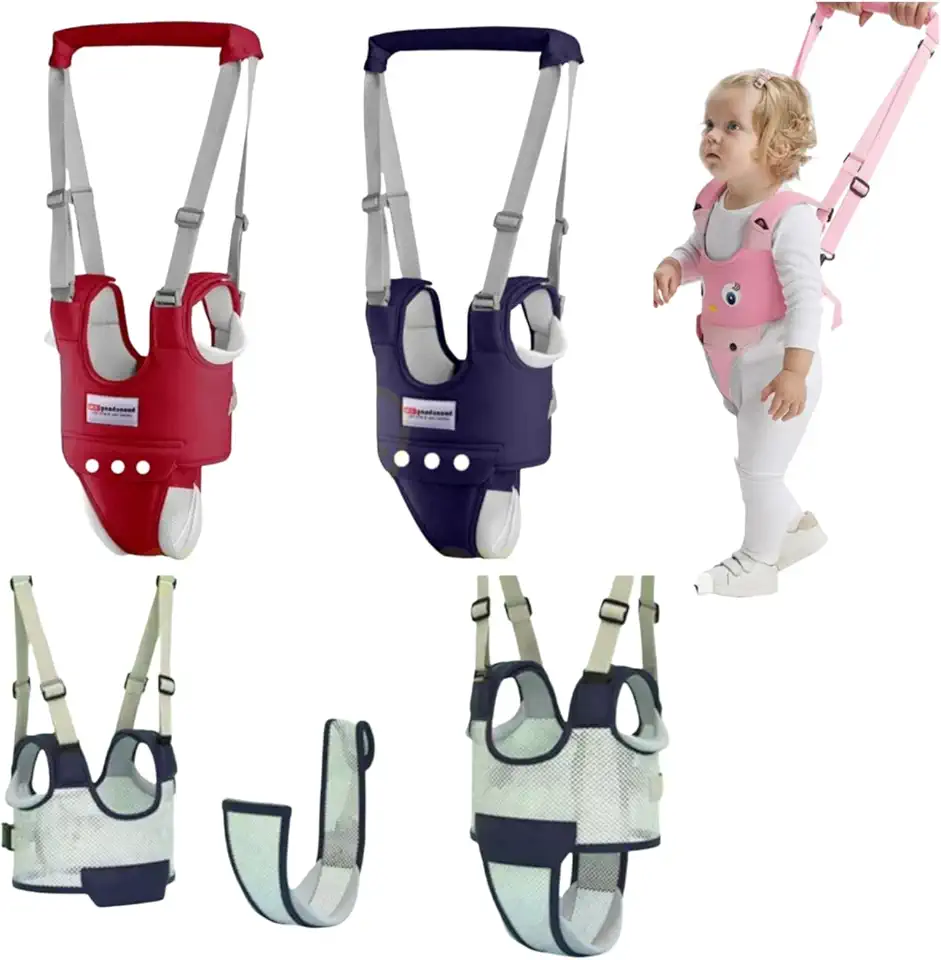 Andador Portátil Colete Suspenso De Bebê Primeiros Passos (AZUL RESPIRAVEL)