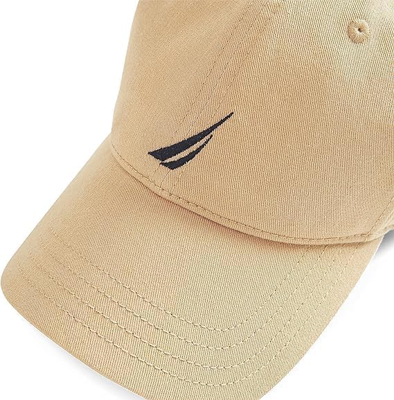 Nautica Mens Classic Logo Adjustable Baseball-Cap Hat Baseball caps, Khaki (Beige), One Size US - Image 3