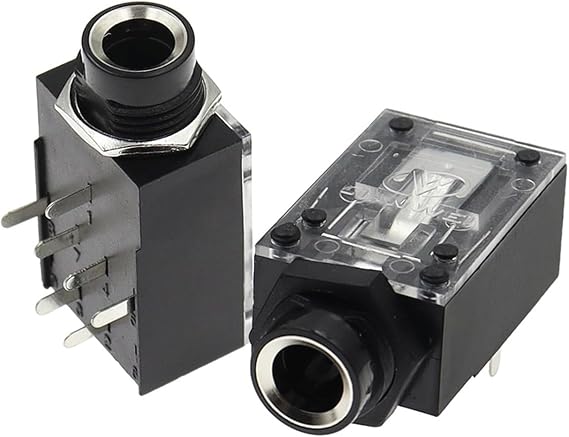 6.35mm 6.5mm Stereo Audio Microphone Female Jack/Socket Connector 7Pin connector(Iron nut,1PCS)