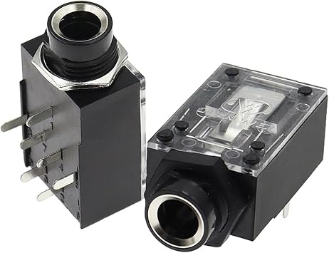 6.35mm 6.5mm Stereo Audio Microphone Female Jack/Socket Connector 7Pin connector(Iron nut,1PCS)