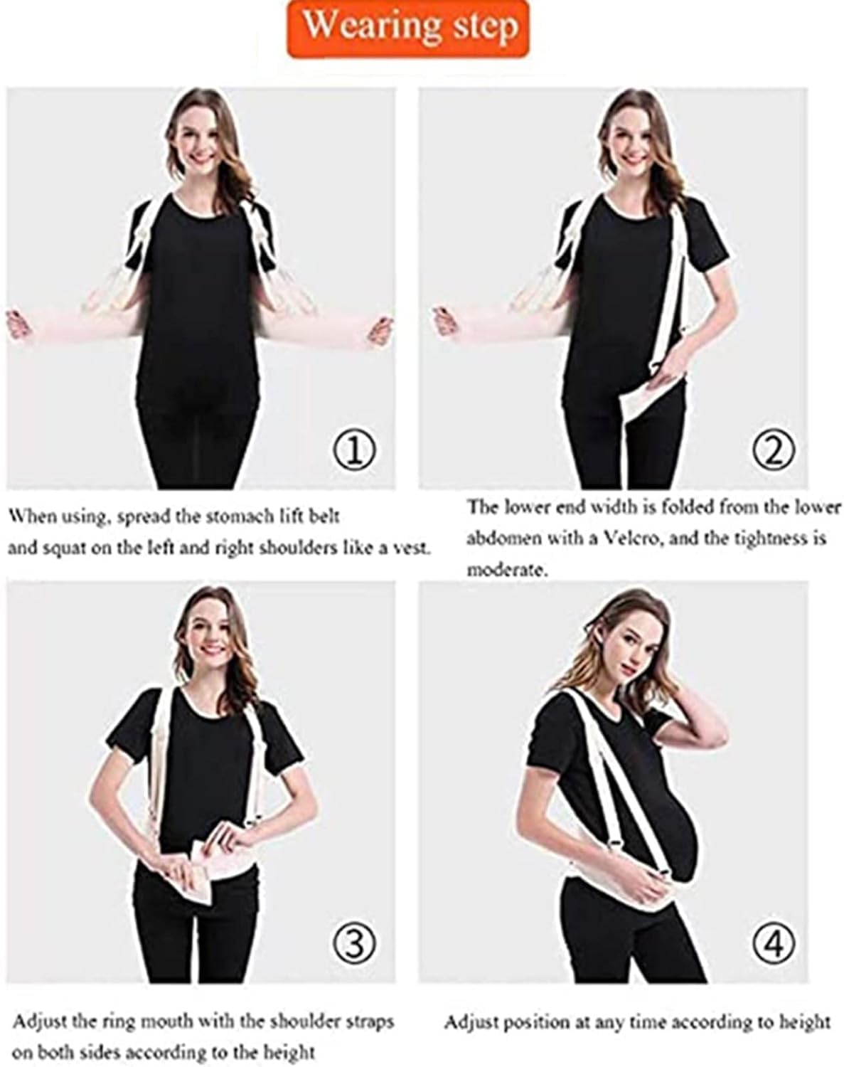 Pregnant Support Belly Band Prenatal Athletic Belt Belly Lift Support Belt Multi Purpose Maternity Shoulder Strap Pregnant Women Support Belt (Size : Large)