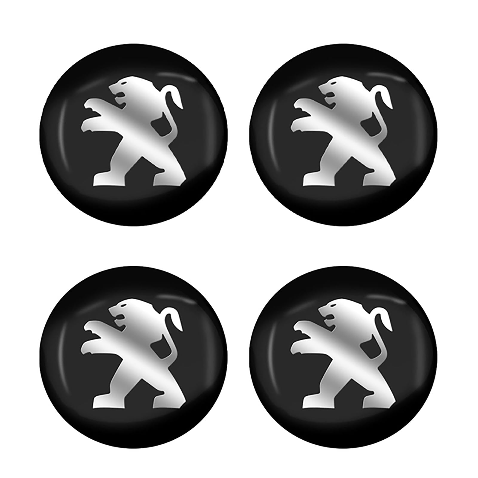 ZAMASS 4pcs Car Hub Centre Caps for Peugeot 308 306 205 4008 307 2008 107 208 5008 301 RCZ 56mm,Wheel Hub Caps Centre Cover Emblem Badge Sticker Waterproof DustProof Styling Accessories