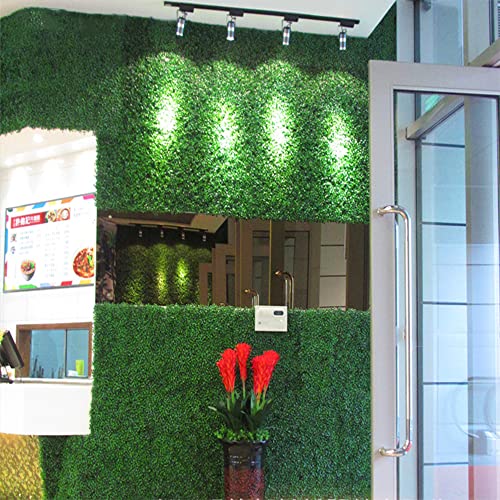 Miupoo Artificial Green Plant Wall,Plastic Grass Greenery, Green Wall Decor Background, Outdoor Artificial Turf Greenery Screen, 10 Pieces Artificial Turf, 16 X 24 Inches Artificial Green Grass Board #TOP4