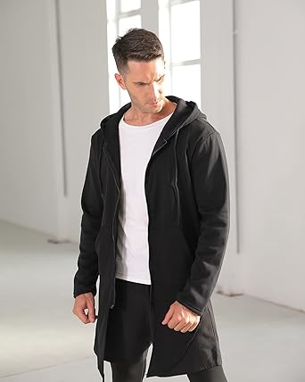 long hooded sweater mens