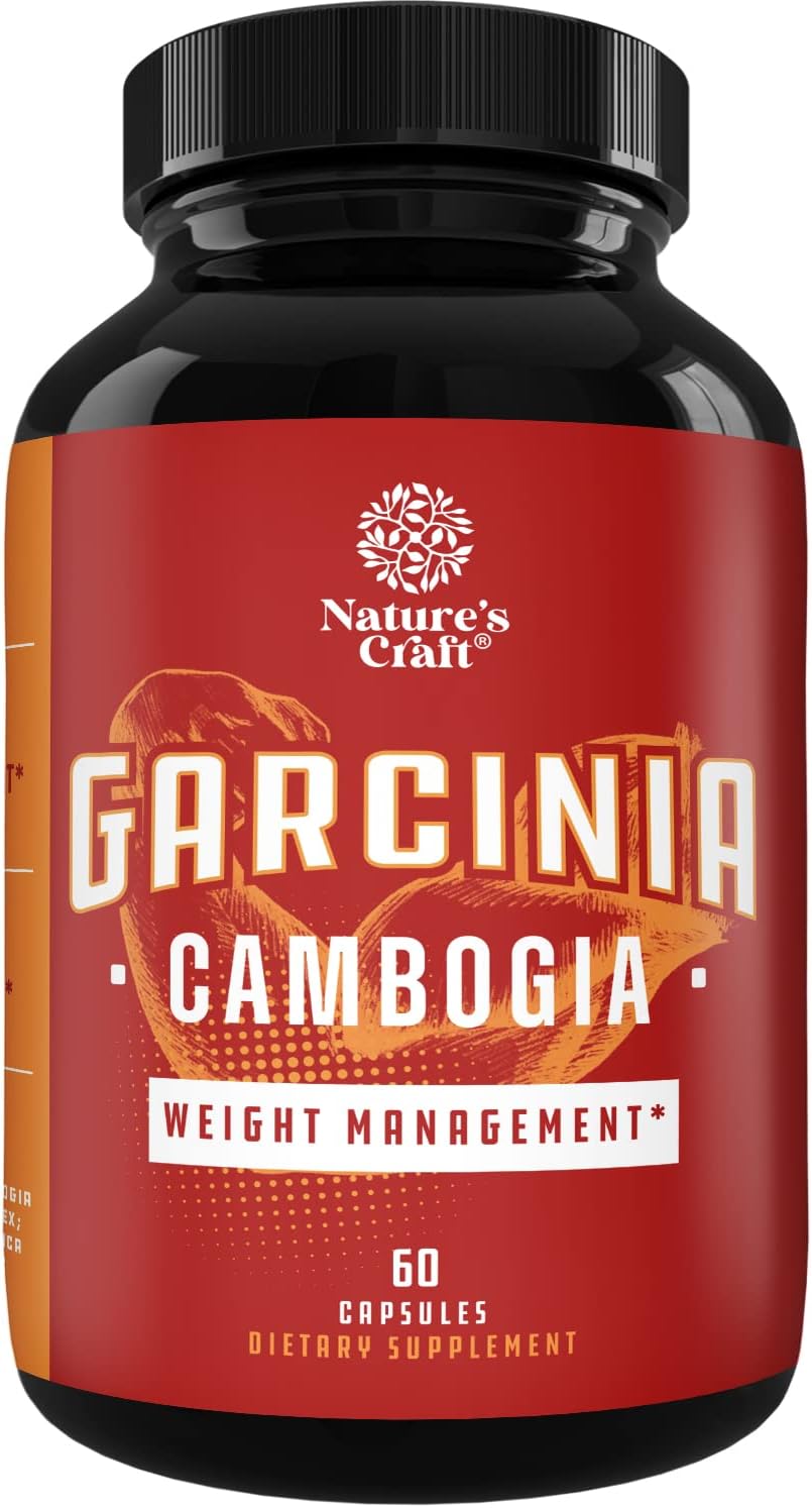 Potent Garcinia Cambogia Weight Loss Pills for Men & Women - Natural 95% HCA Garcinia Cambogia Pure Extract Capsules Boost Metabolism Block Carbs Burn Belly Fat Suppress Appetite