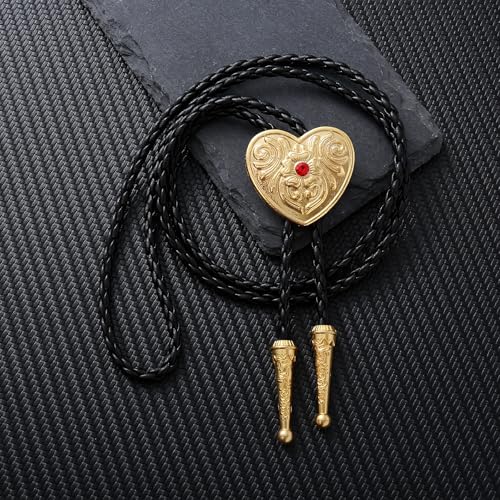 Image of Bolo Tie for Men Women Western Cowboy Bolo Tie Heart Necktie Cowboy Carter Fan