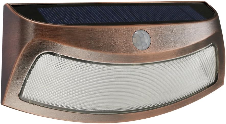 Solar Powered Step Lights Outdoor Waterproof, ELEOPTION Solar Deck Lights With PIR Motion Sensor And Auto On/Off Functions Security Light Lamps for Stairs Pathway Fence Wall Floor (Cool White, 1 Pack)