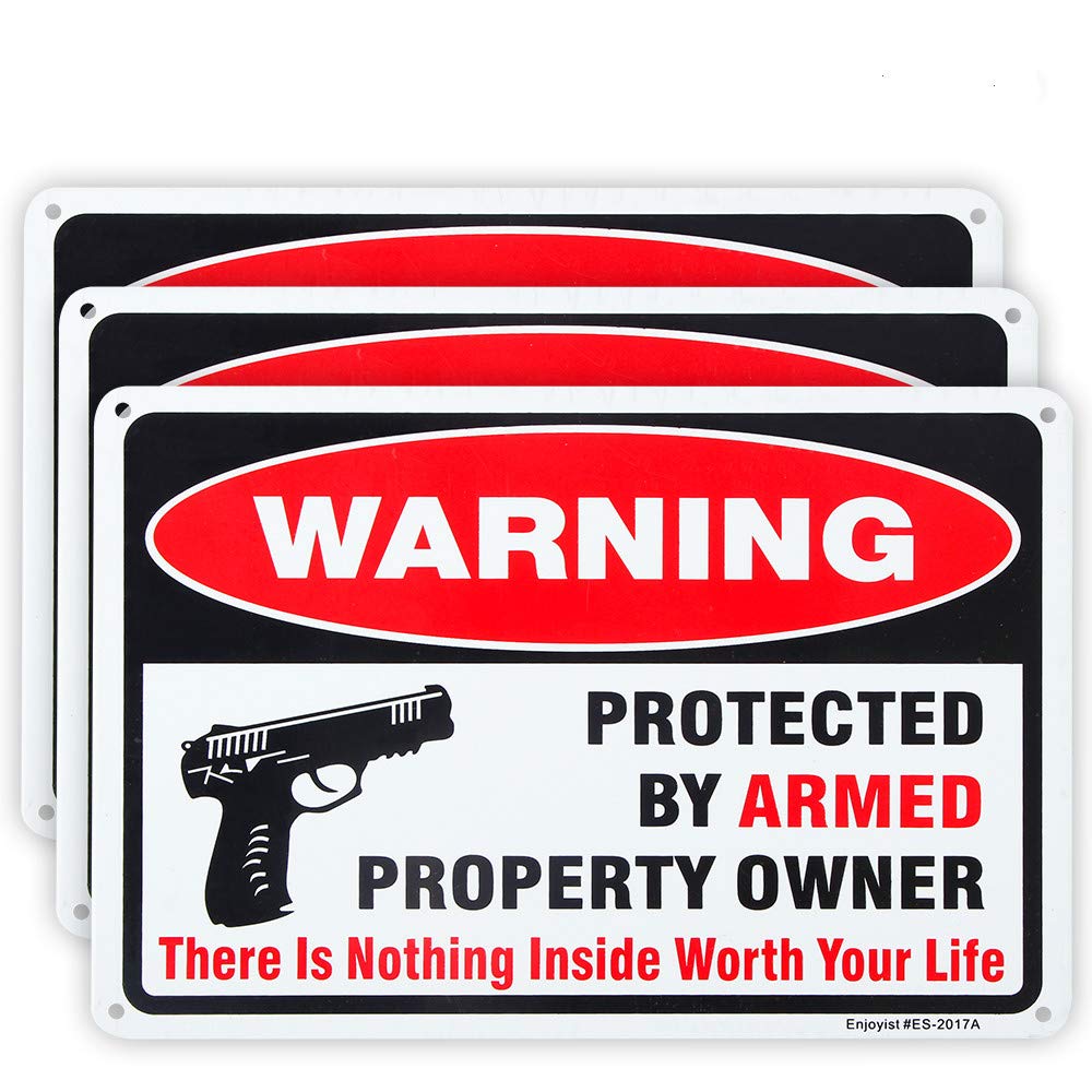 Enjoyist 3-Pack Gun Sign