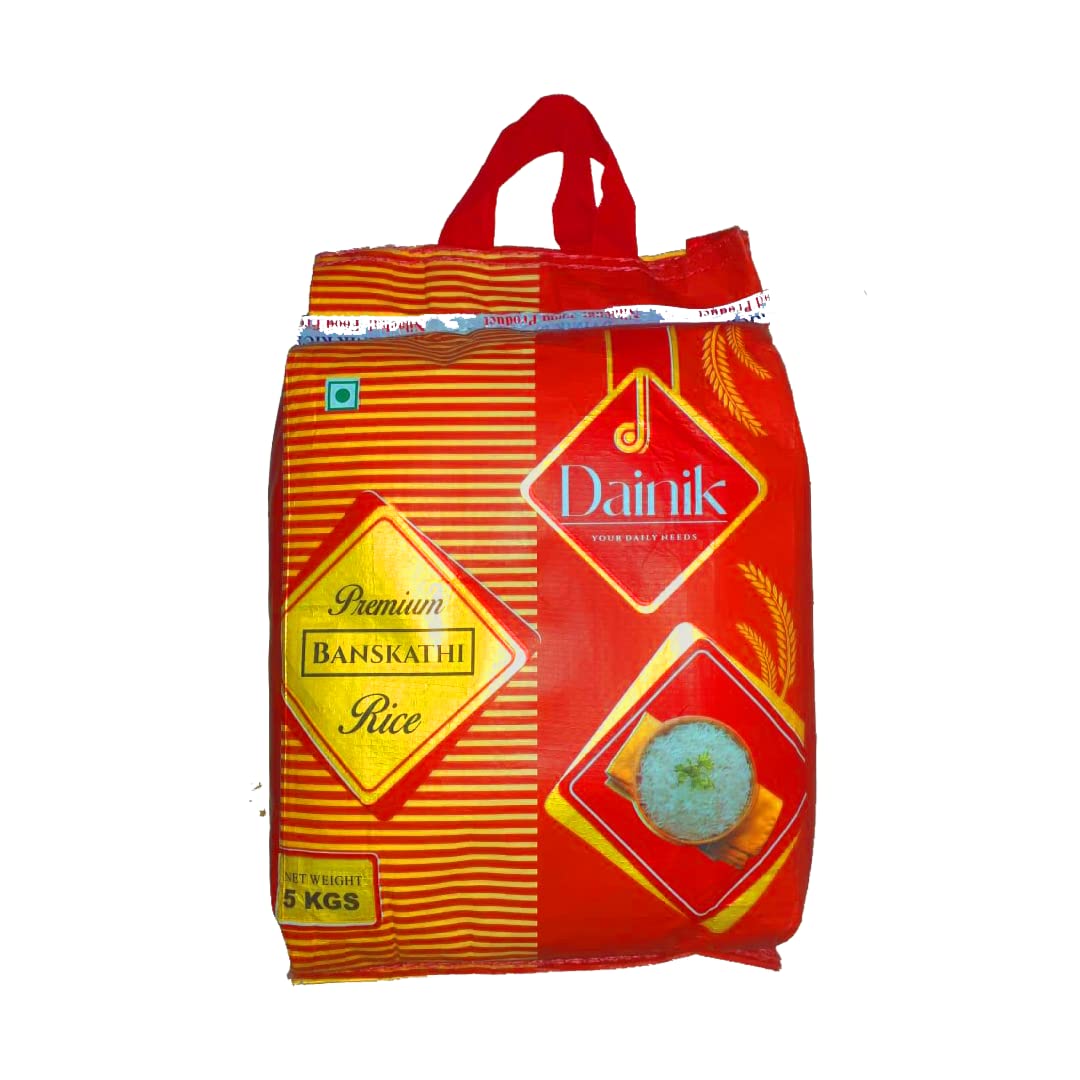 Dainik Premium Banskathi Rice 5 kg | Long Grained Rice, Perfectly Aged with Rich Aroma Delicious Rice | Best for family use (B0BR17ZQNM) Amazon Price History, Amazon Price Tracker