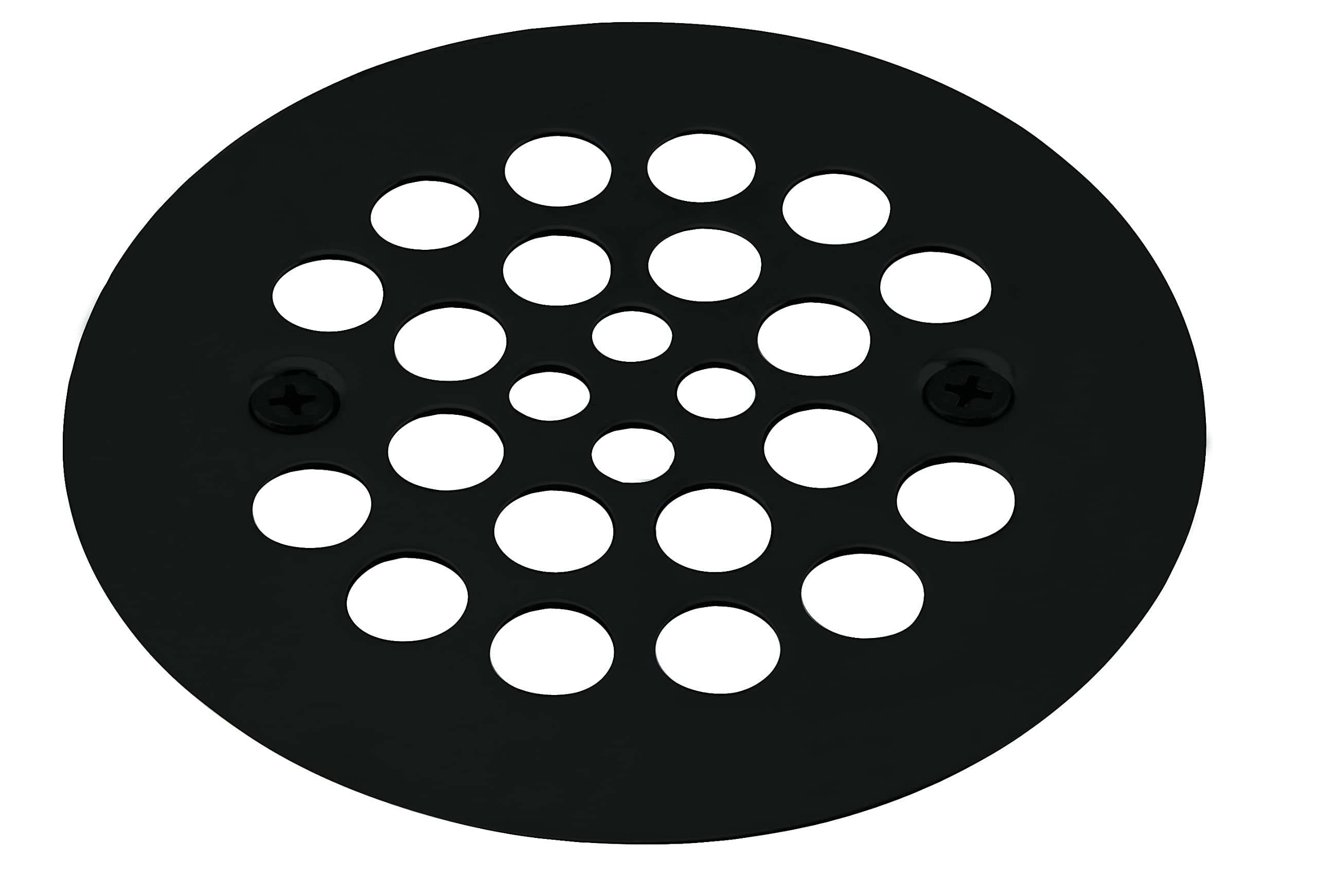 Westbrass A3193-62 4-1/4" OD Brass Shower Strainer Grid Drain Cover, Matte Black