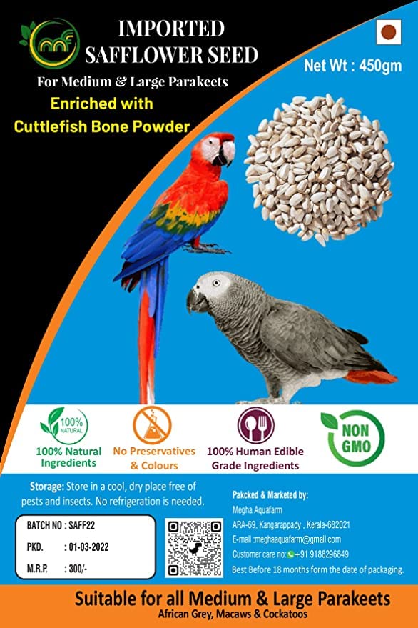 Buy Bird Feed Safflower Seeds 450gm Kusum Beej/Kardi Seed for Birds