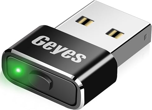 Geyes USB Mouse Jiggler, Undetectable Mouse Mover Device Has Two Swing Modes Jiggle and Multi-Track,Keeps for Computer/Laptop Awake, Driver-Free, Plug-Play,with Switch Metal Black