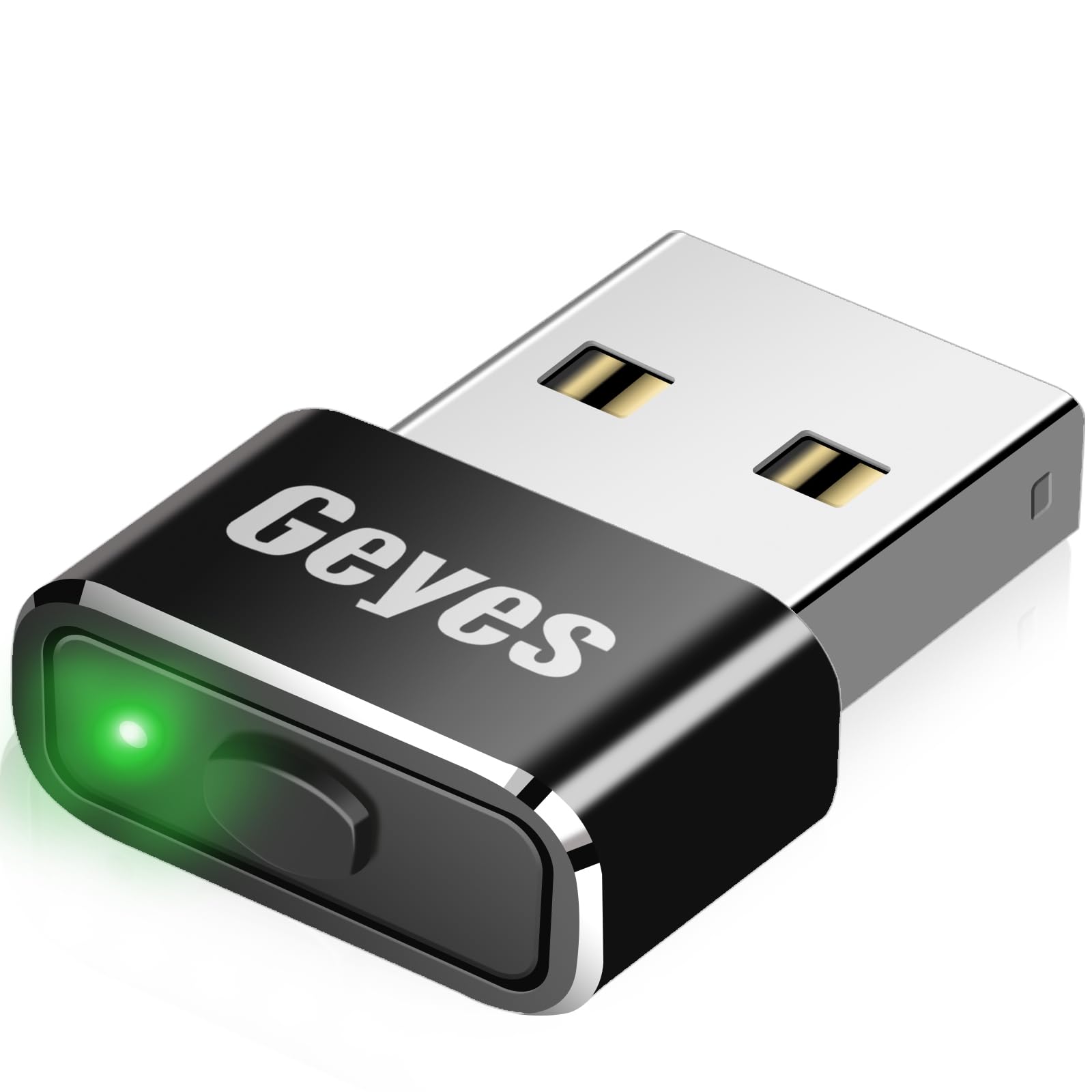 Geyes USB Mouse Jiggler, Undetectable Mouse Mover Device Has Two Swing Modes Jiggle and Multi-Track,Keeps for Computer/Laptop Awake, Driver-Free, Plug-Play,with Switch (Metal Black)