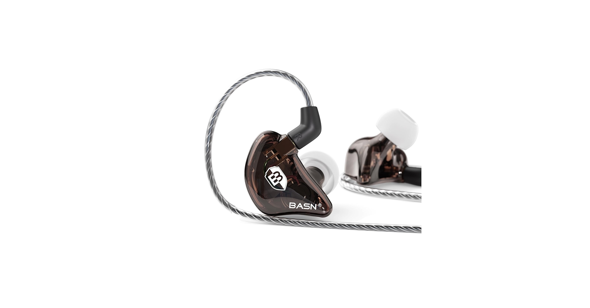 BASN Bsinger PRO インイヤーモニター ミュージシャン用 2つの取り外し可能なMMCXケーブル ノイズキャンセリングイヤホン (ブラウン) Amazon.co.jp: BASN Bsinger PRO インイヤーモニター