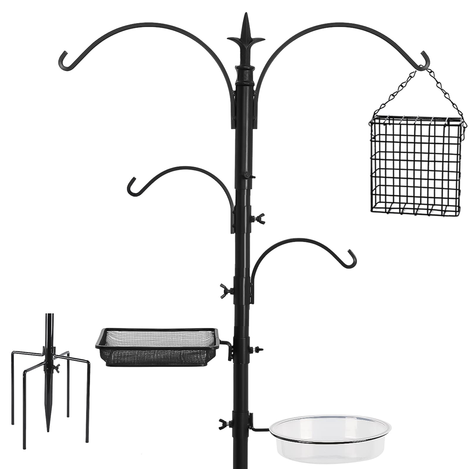 FEED GARDEN Premium Bird Feeding Station Kit, 91 Inch Bird Feeder Pole