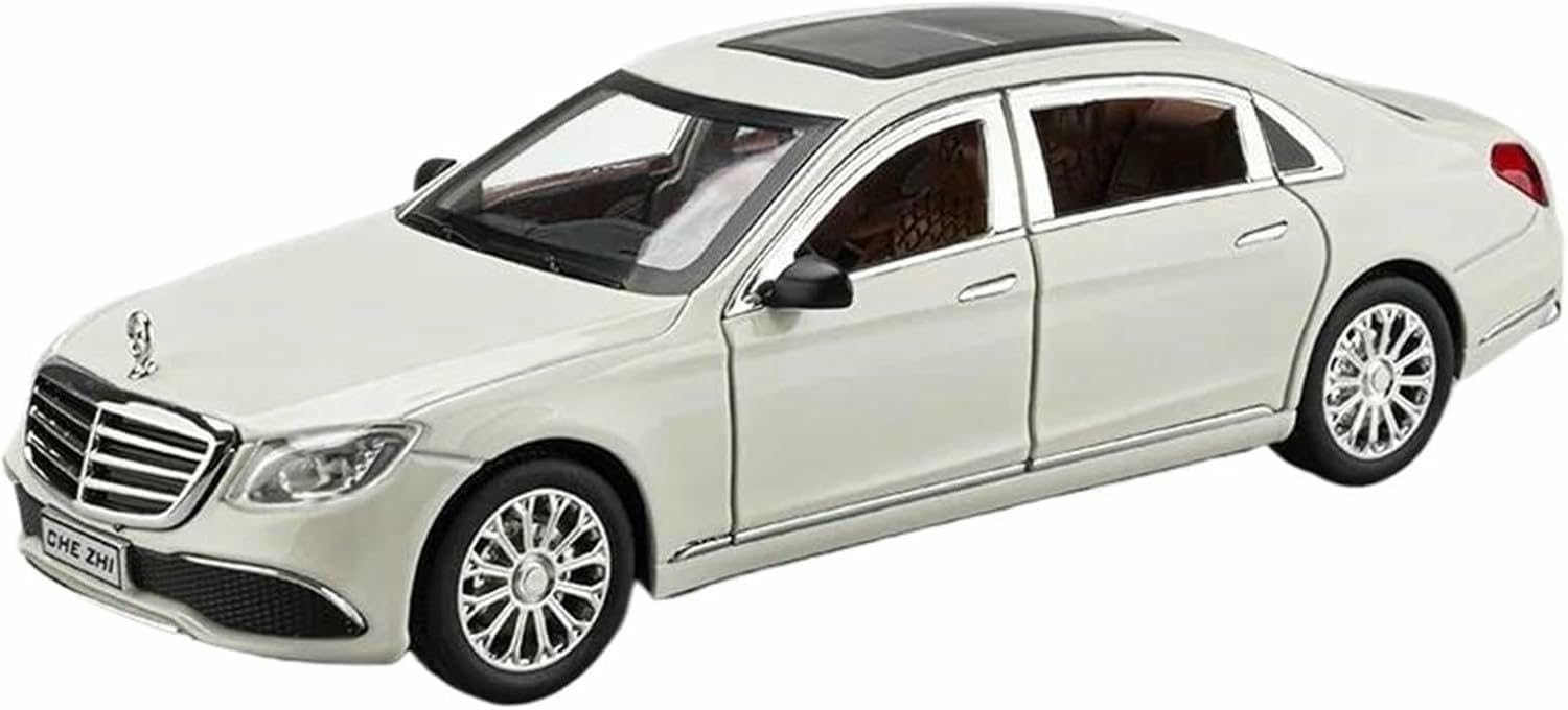 DEAVER Modelli auto lega pressofusa 1:24 per Benz E300 modelli veicoli scala rifiniti alla moda kit per esposizione souvenir collezione(White)