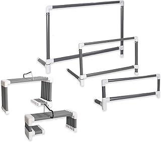 Prism Fitness Smart Adjustable Height Track and Field Workout Hurdles for Track and Field Training