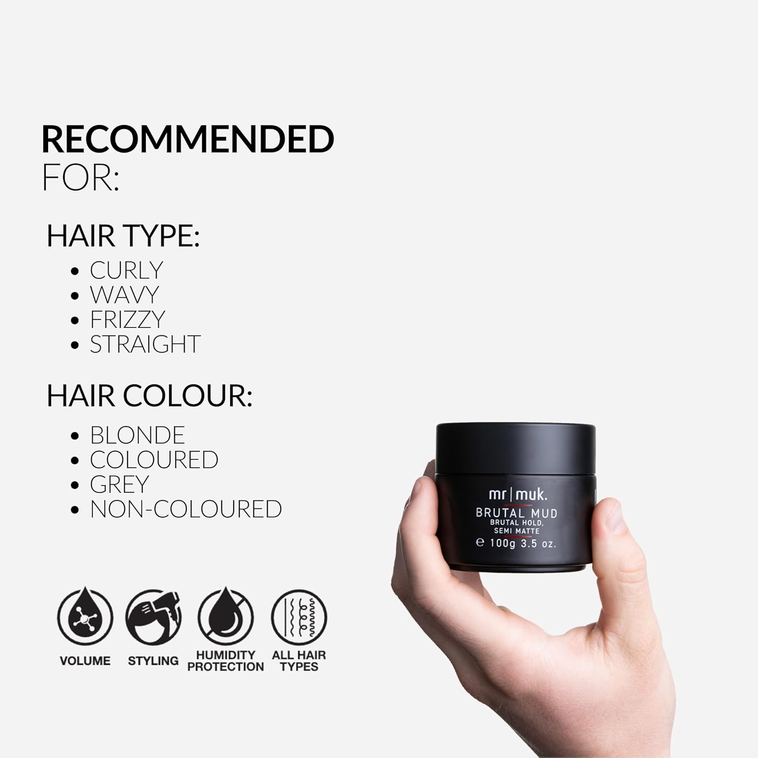 MUK. Mr Brutal Hold Semi Matte Mud