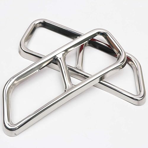 Miniatura 5 de HIGH FLYING Cubierta de salida de tubo de extremo de escape trasero de acero inoxidable Decoración de marco 2 piezas para Cadillac XT5 2016-2018