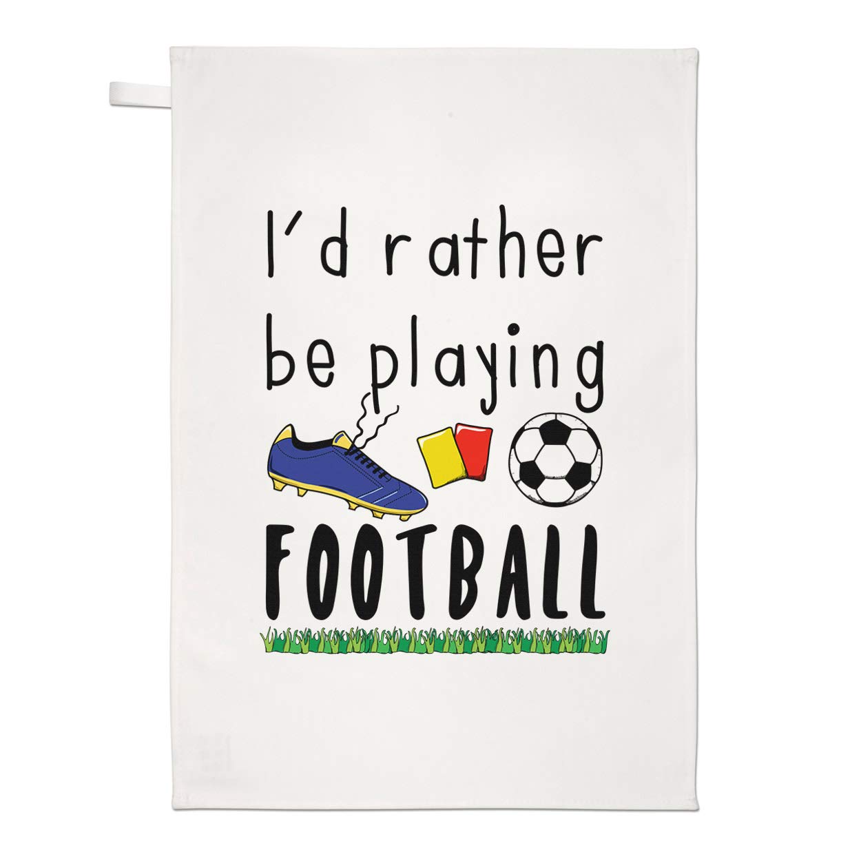 I'd Rather Be Playing Football Tea Towel Dish Cloth