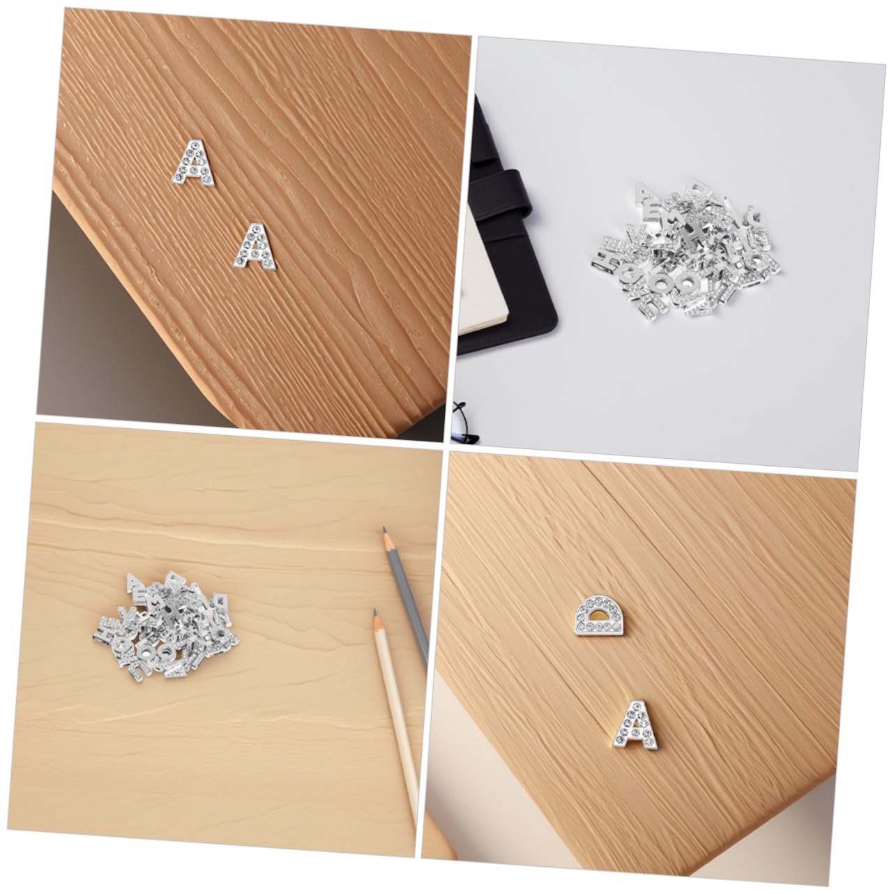Dijes de Letras Diamante de Imitación para Pulseras DIY 130 Piezas