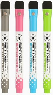 AccuPrints Pack of 4 color Magnetic Whiteboard markers Fine Tip Low-Odor Whiteboard Markers for Kids, Teacher Supplies for...