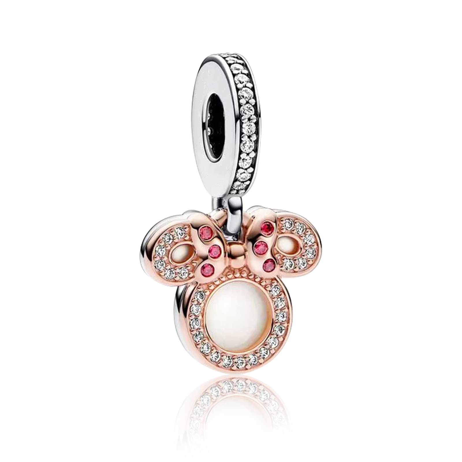 RMMYCharm 925 Sterling Silver Pendant Dangle Beads Mouse Cartoon Duck Beer Tiger for Bracelets and Necklaces,Chriatmas Jewelry Gifts for Women Friends