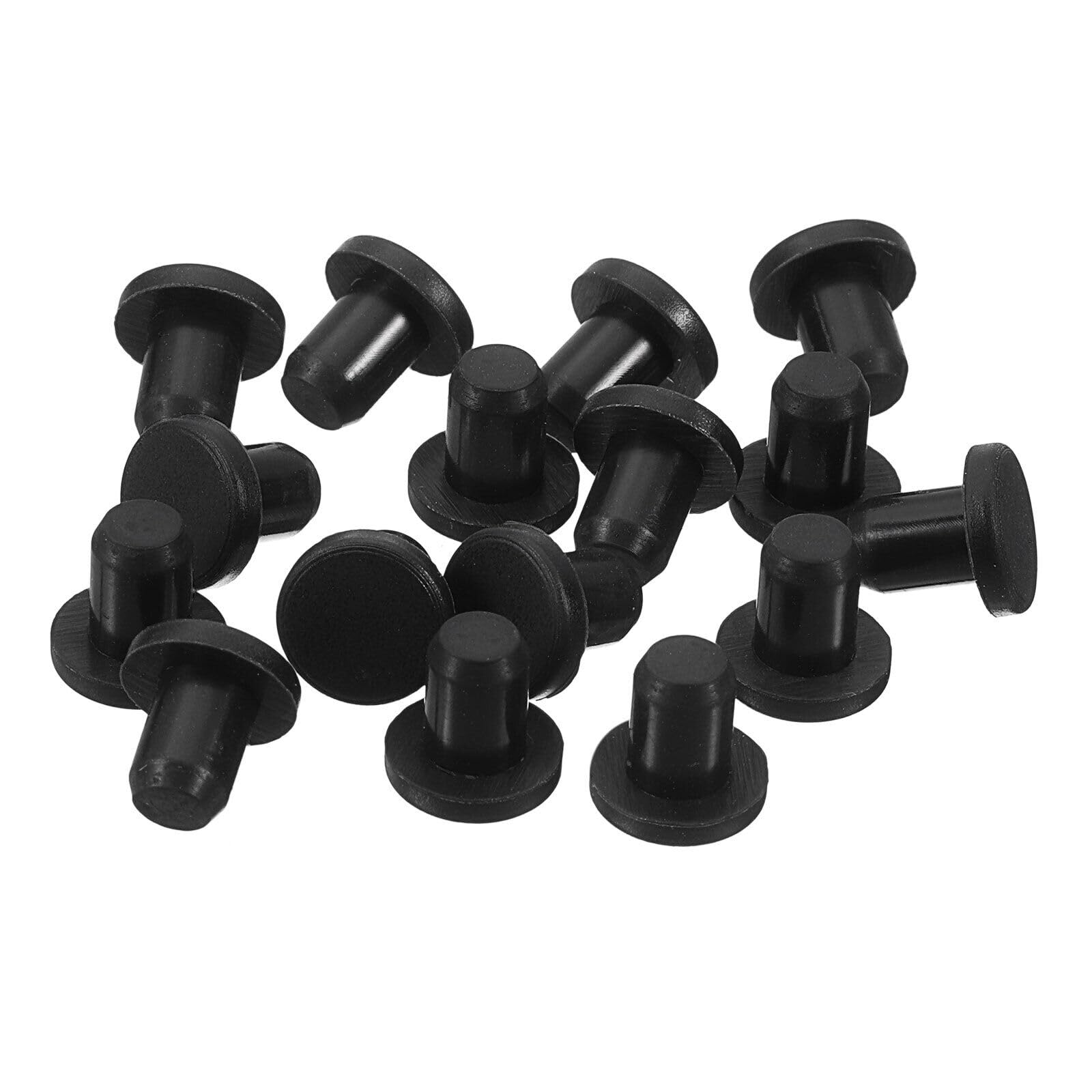 Toolparts And Accessories 16 Pieces Black Rubber Stopper 5.8mm Plug Holes For 5.5/0.22