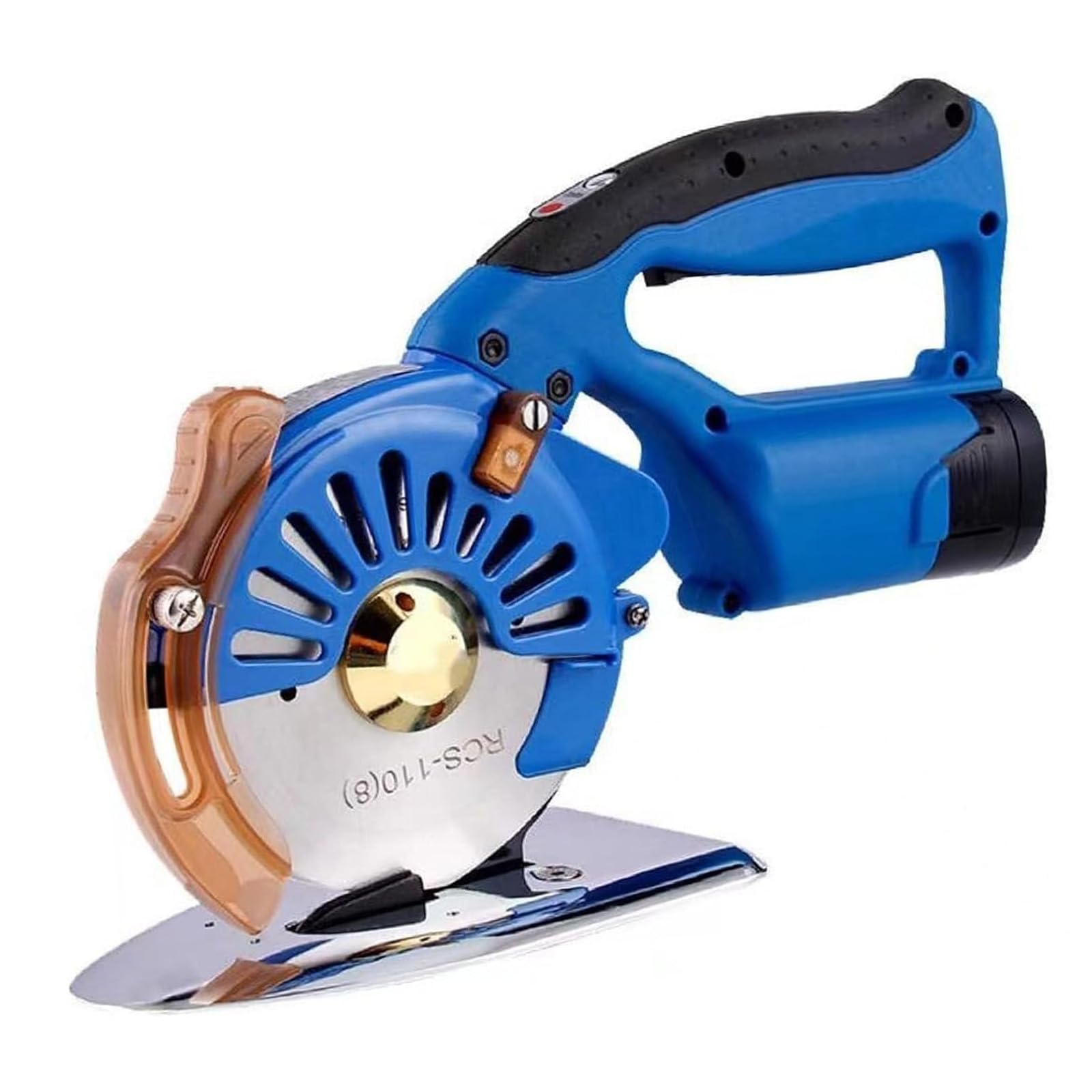 Cortadora De Tela Eléctrica Rotativa, 5 Velocidades Ajustables, Recargable con 2 Cuchillas Y 2 Baterías, para Cortar Algodón, Cartón Corrugado, Seda, Cuero Y Lana.