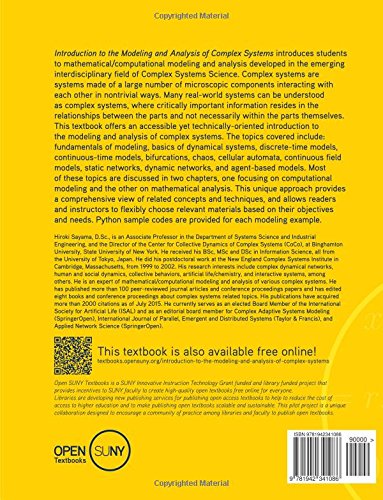 Introduction to the Modeling and Analysis of Complex Systems