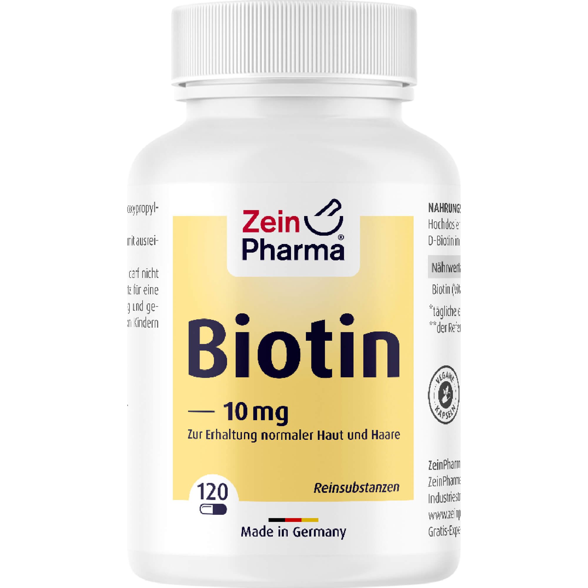 Biotin Kapseln – hochdosierte Darreichung (10 mg pro Kapsel)