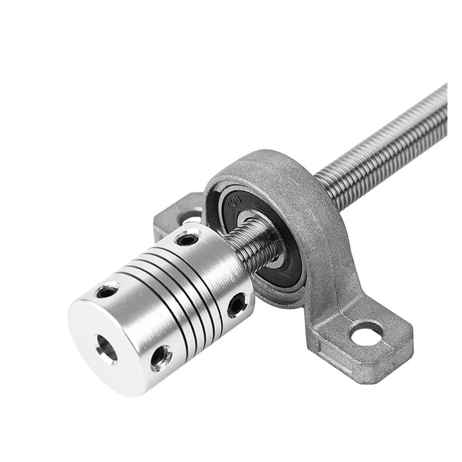 Metal Ball Screw nut T8 Lead Screw Set Lead 1mm 200mm- 600mm 3D Printer Parts KP08 Linear Rail Shaft Linear Bearing Block SC8UU SK8(550mm)