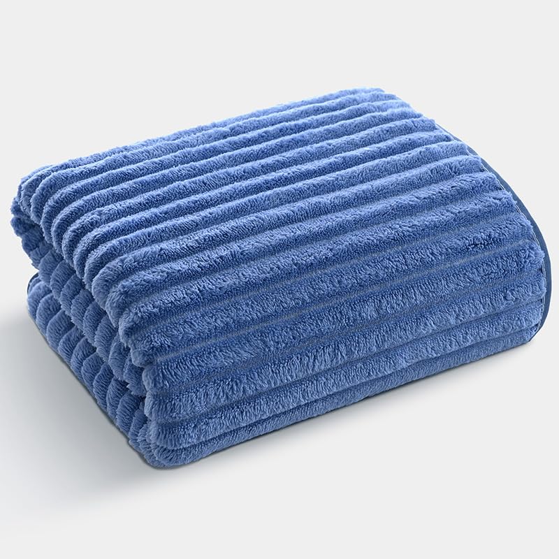 Toallas de baño de 4 piezas que eliminan la humedad: juego azul suave y transpirable para casa