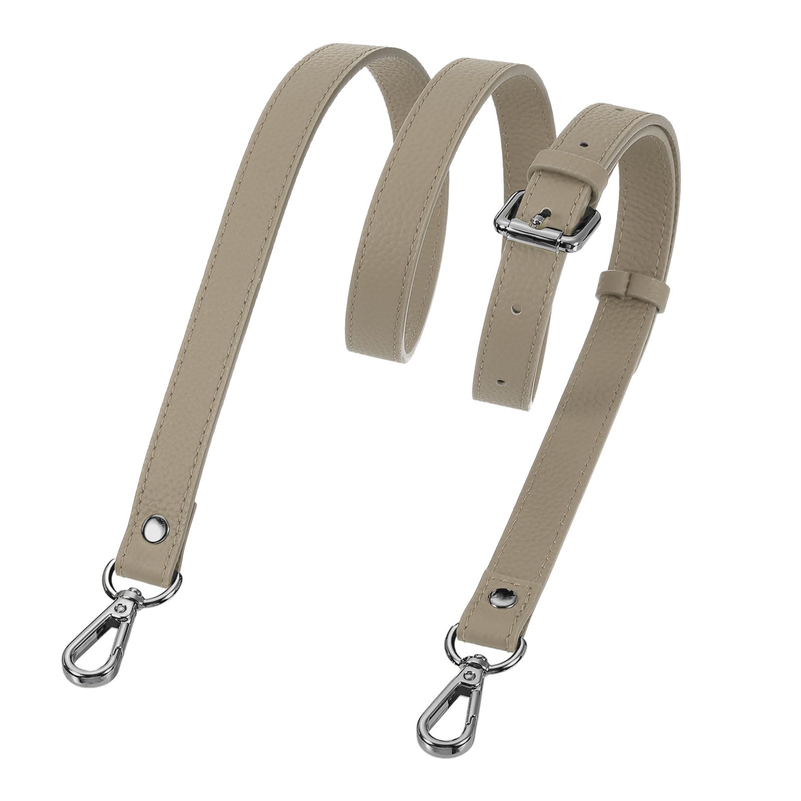 Sangle de sac à main en cuir véritable abricot chic et réglable - 7