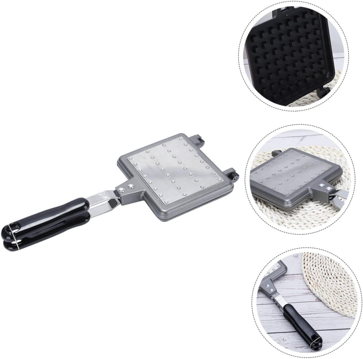 ABOOFAN Aluminium Alloy Waffle Maker Waffle Maker Thick Non-stick Easy to Clean